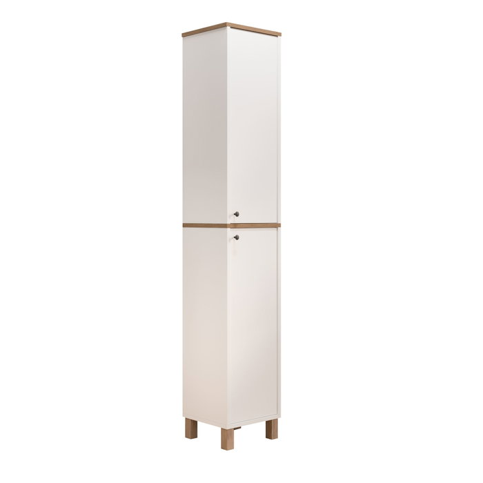 Hanah Home Nord - ND12-SW Armario Multiusos Blanco y Roble